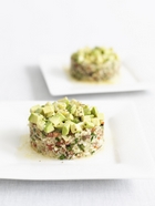 Cucumber, Eggplant, Avocado and Quinoa Timbale