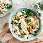 Chicken, cauliflower, watercress and almond salad