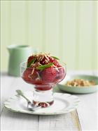 Strawberries with Raspberry Coulis